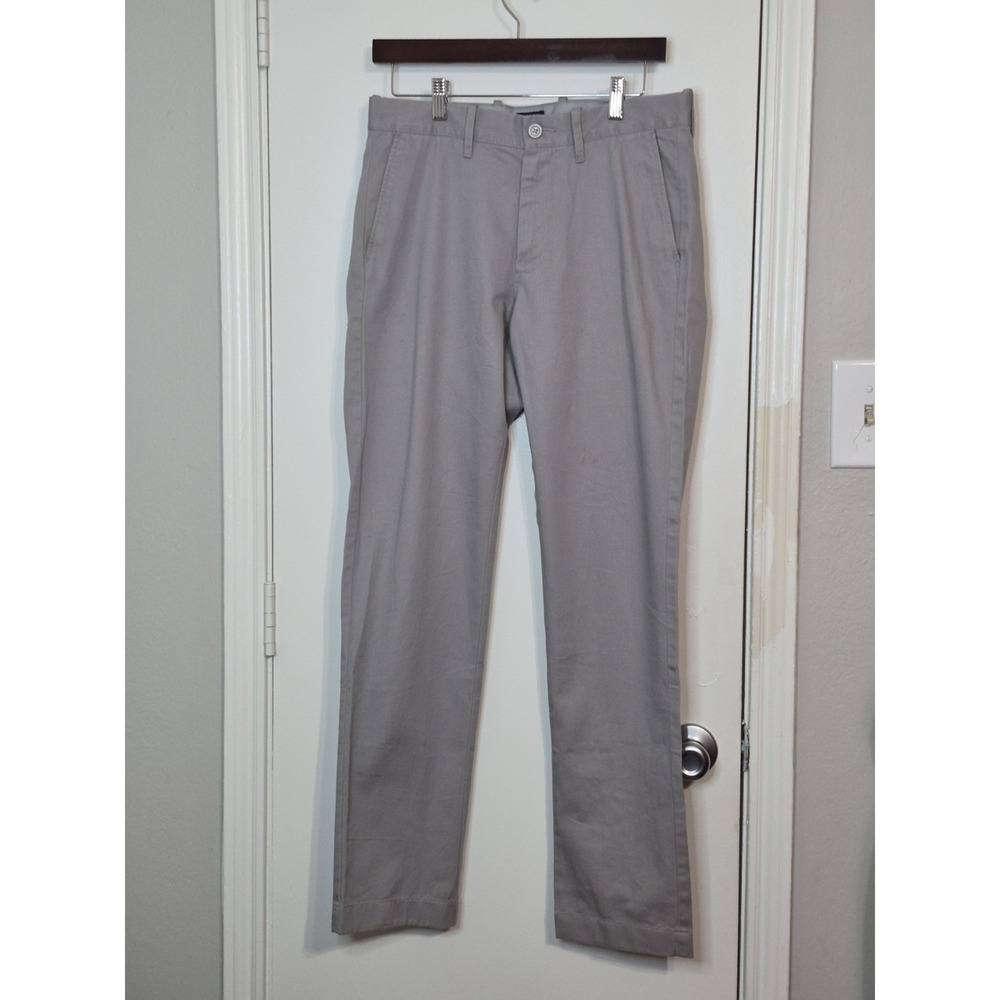 J Crew The Sutton Straight Fit Men's Chinos Gray Pants Sz 29x32 Flat Front NWT